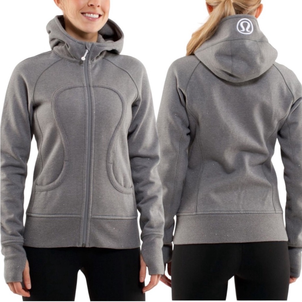 Lululemon Scuba Hoodie US 4 *Sparkle Heathered Blurred Grey / Blurred Gray